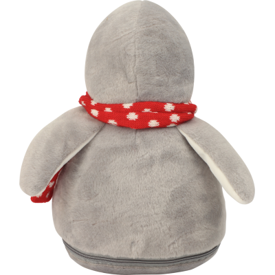 Pinguim de peluche com fecho